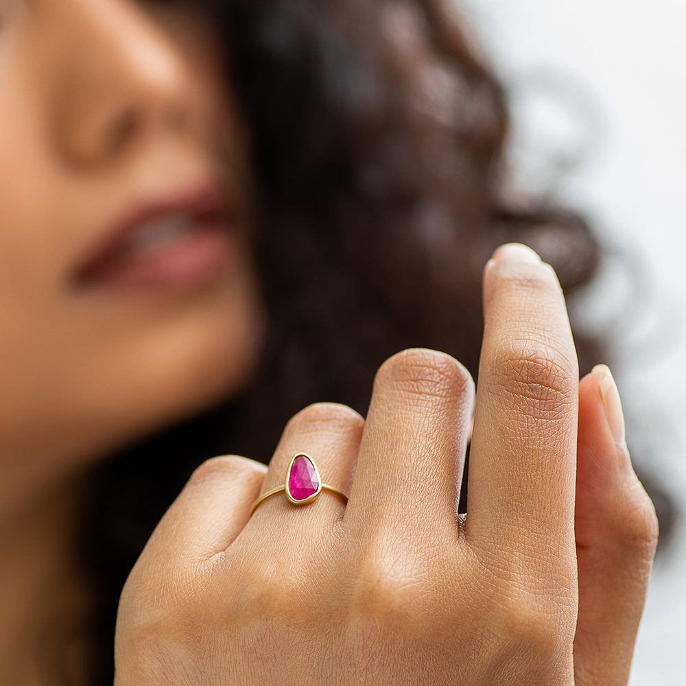 Ruby sale stacking ring