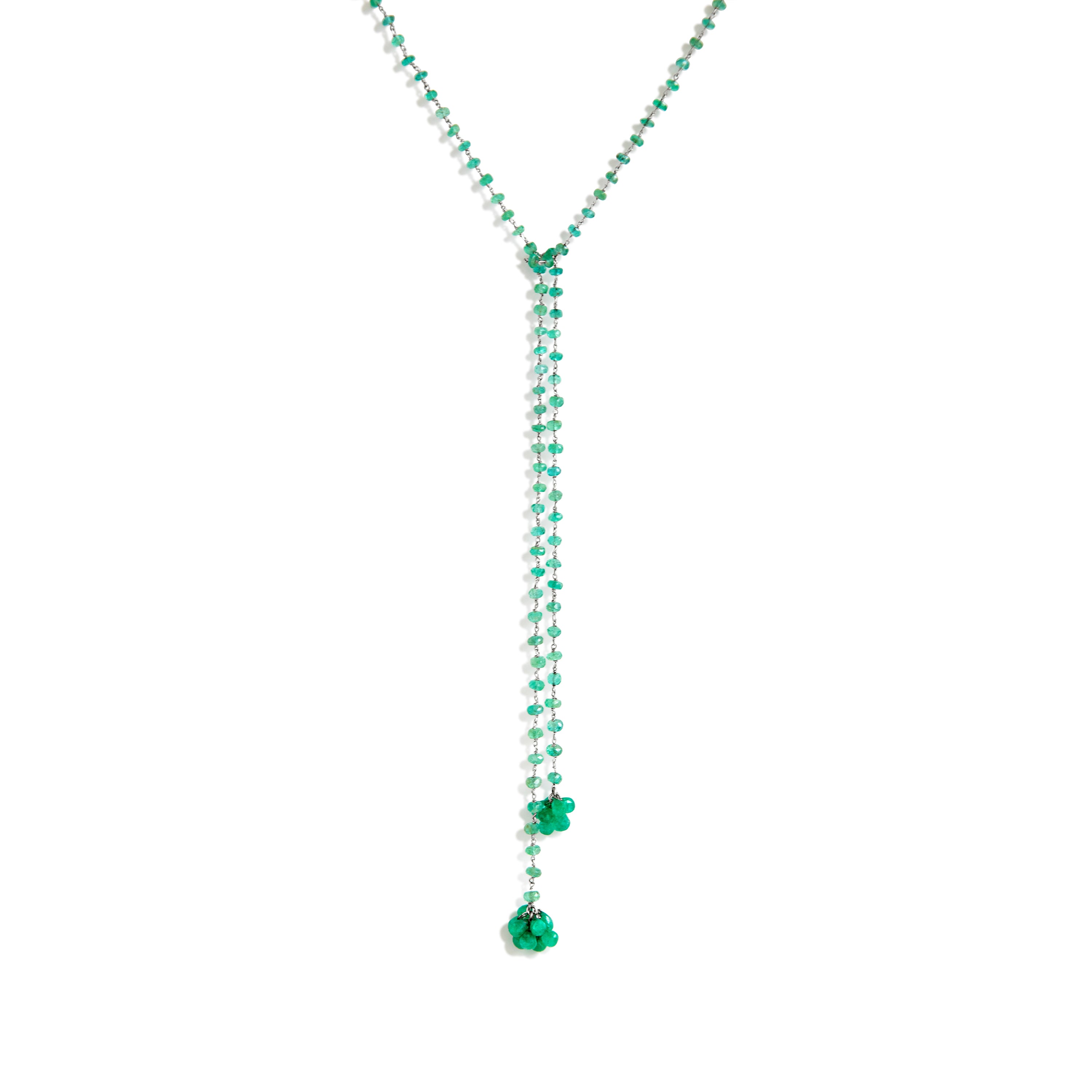 Rough cut emerald on sale necklace