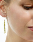 faceted link earrings