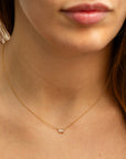 tapered baguette diamond necklace