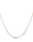 3-line (17") floating diamond line necklace