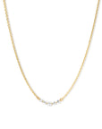 1-line (15") floating diamond line necklace