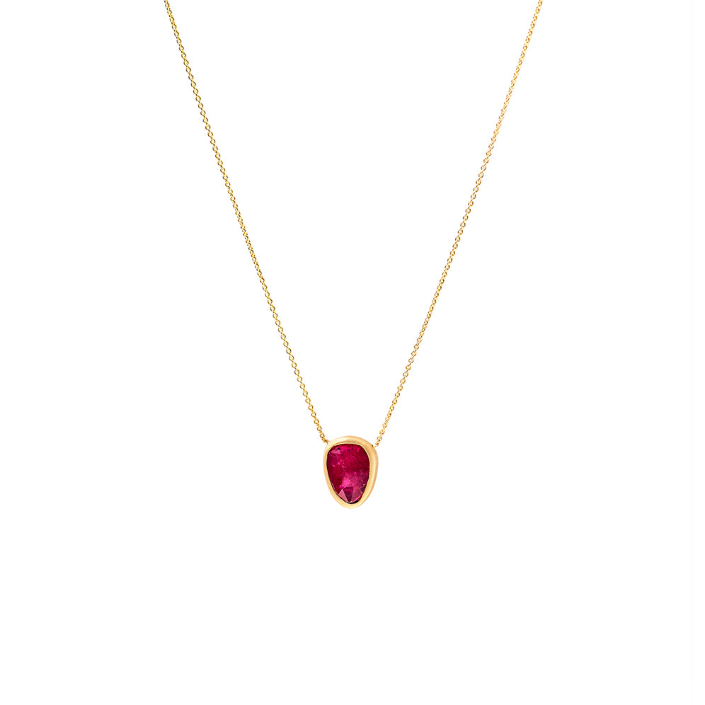 rose-cut ruby necklace