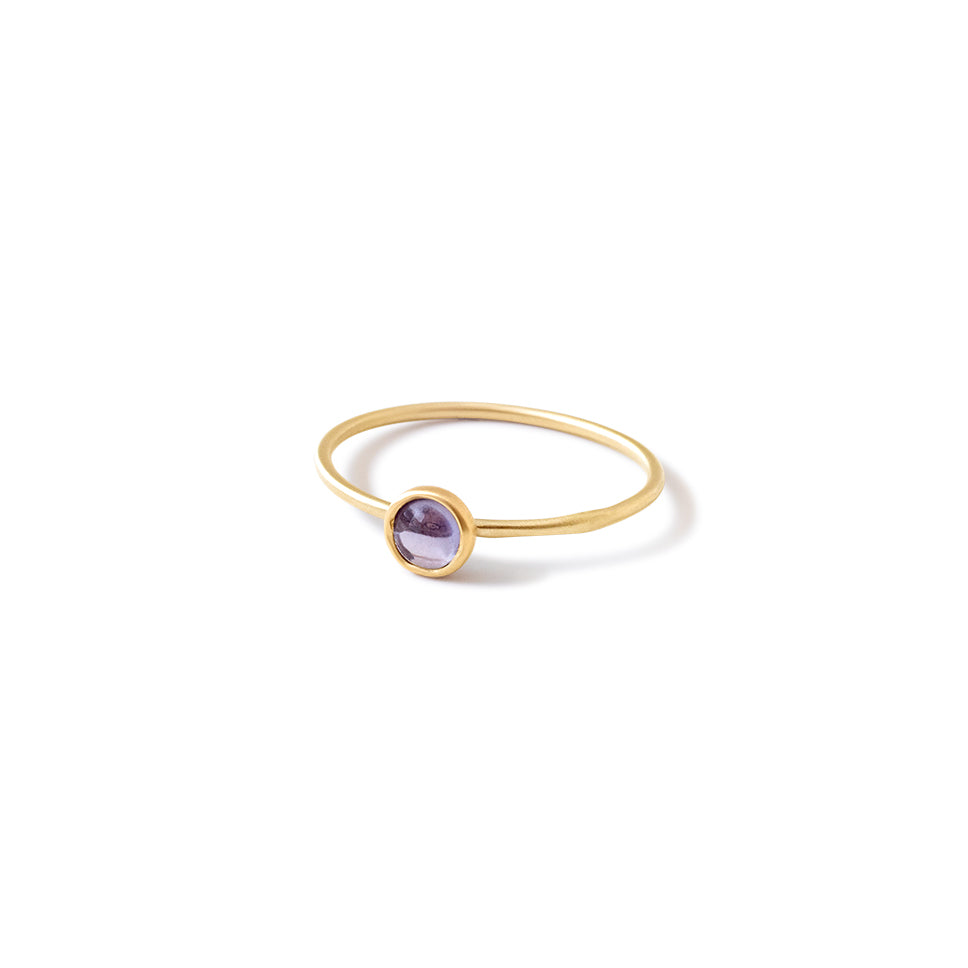 pink/0.34ct cabuchon sapphire stacking rings