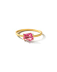 pink/0.56ct portrait cut sapphire stacking ring