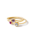 cabuchon sapphire stacking rings