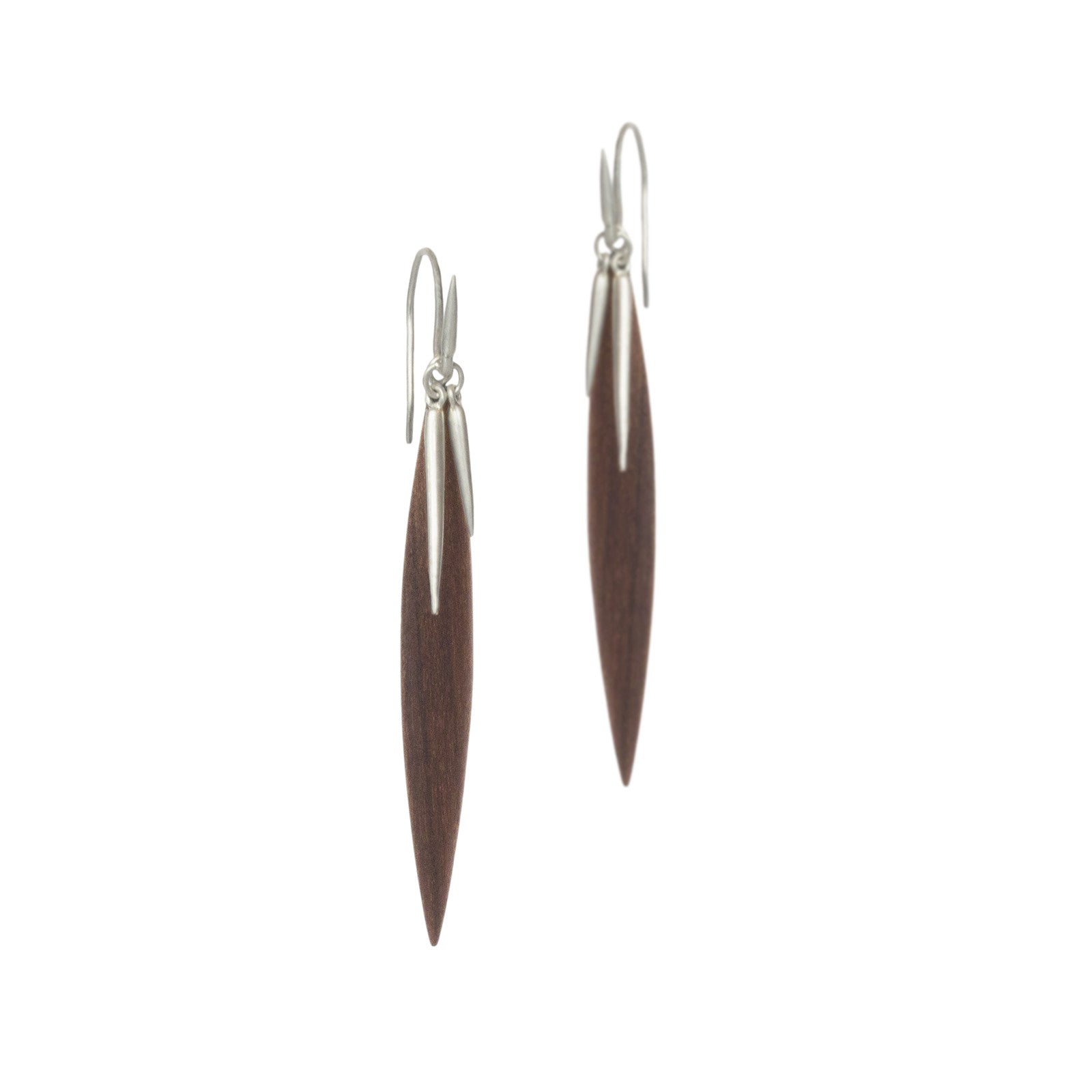 Metal Wood Earrings 